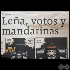 LEÑA, VOTOS Y MANDARINAS - Por MONTSERRAT ÁLVAREZ - Domingo, 22 de Abril de 2018